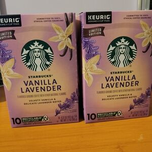 Starbucks Vanilla Lavender K-Cup Pods - Pink, Purple, Yellow Accents